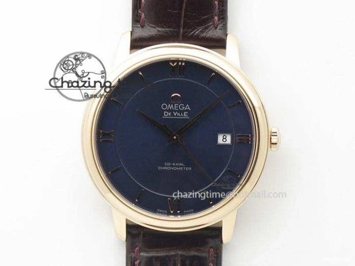 0413 FashionForward De Ville SS MK 1:1 Best Edition White Dial SS Markers On Leather Strap Miyota 9015 V 8077